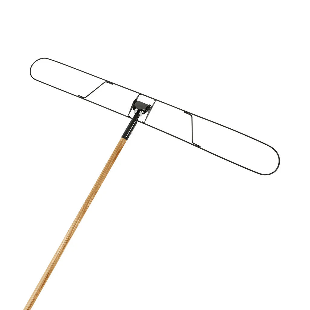 Dust Mop 60 Inch Handle for Snap - On Frames - 60"L Wood Handle / Black / Case of 12