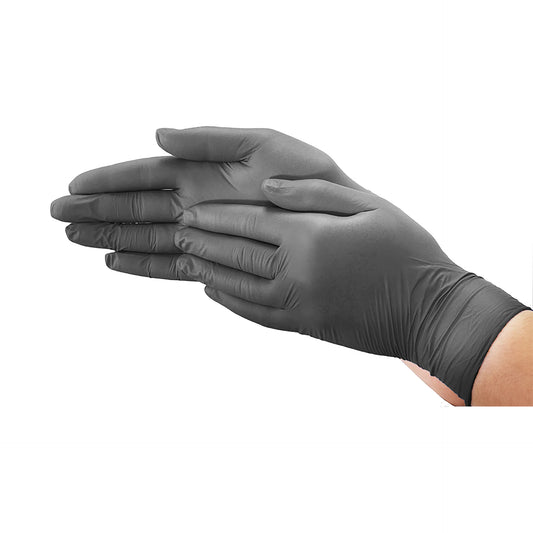 Black 5 Mil Nitrile Gloves Powder-Free - 2X large / Black / 10 Boxes of 100