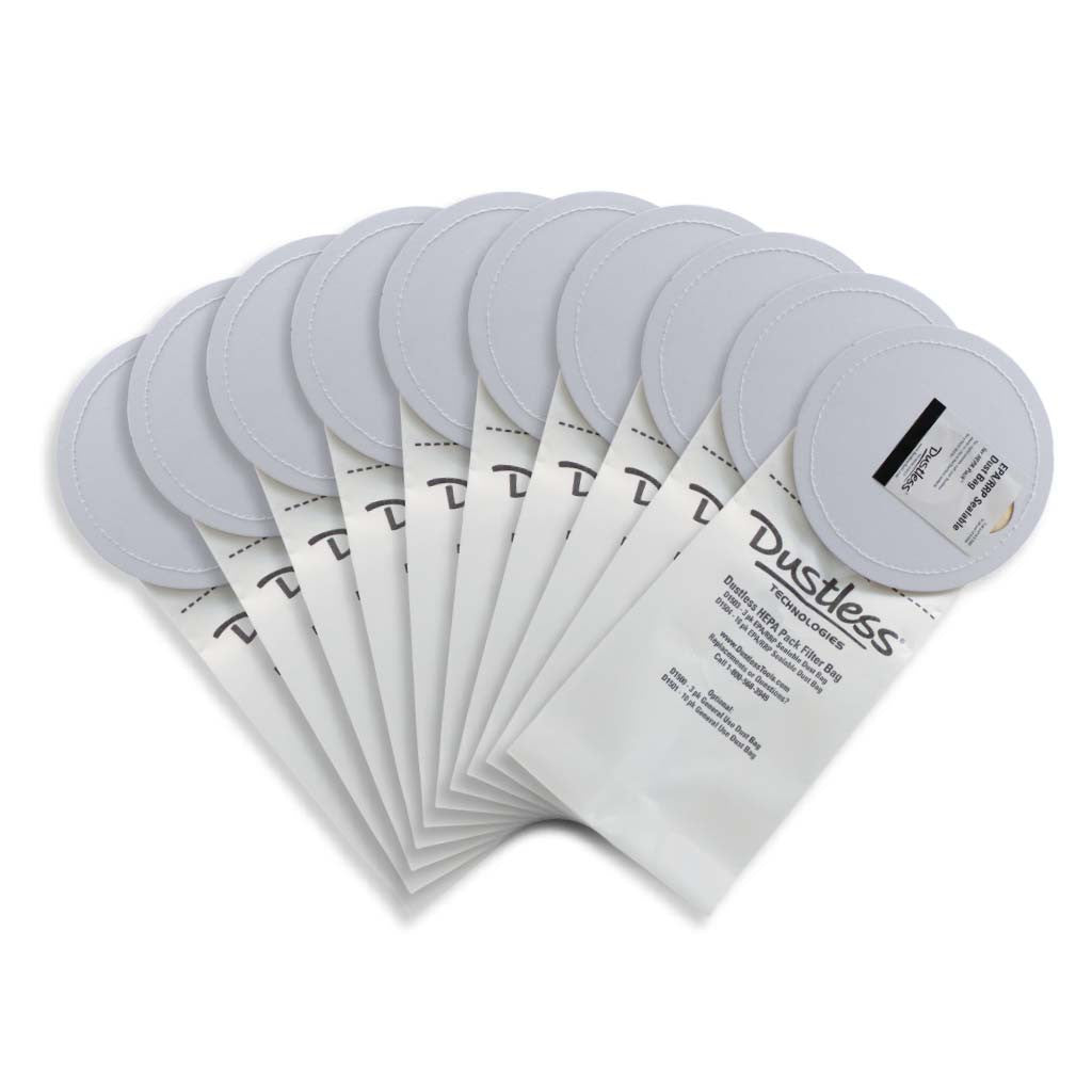 Dustless Disposable HEPA Filter Bag, 10-Pack