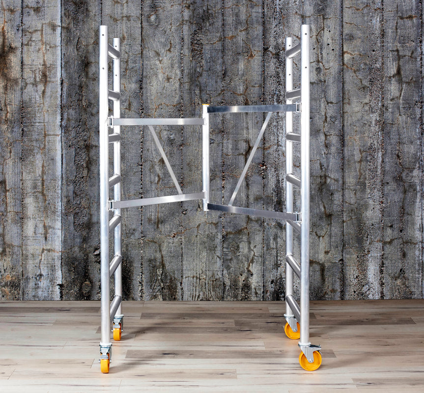 CUSTERS FOLDY 10 Aluminum Folding Scaffold Tower 10 ft. Reach Height