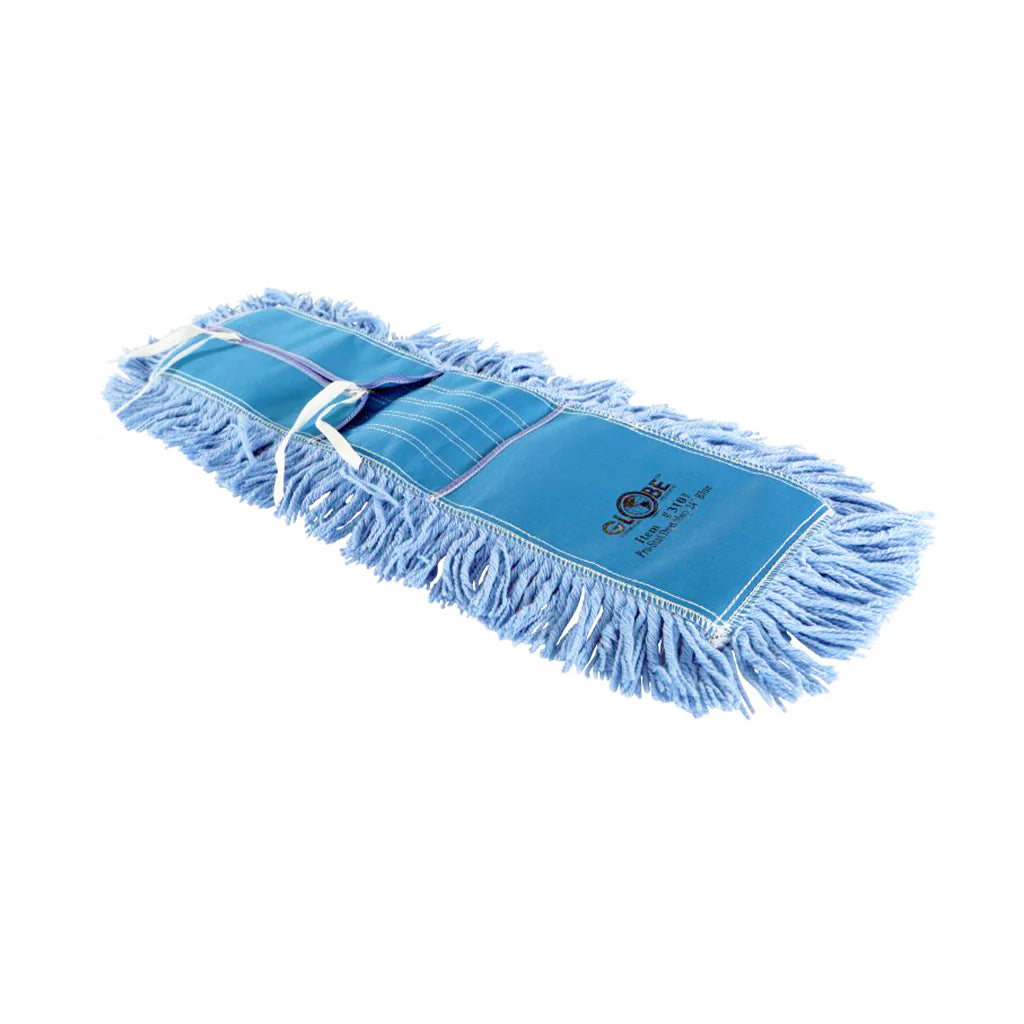 Pro-Stat® Blue Tie-On Dust Mop Head - 24"L X 5"W / Blue / Case of 12