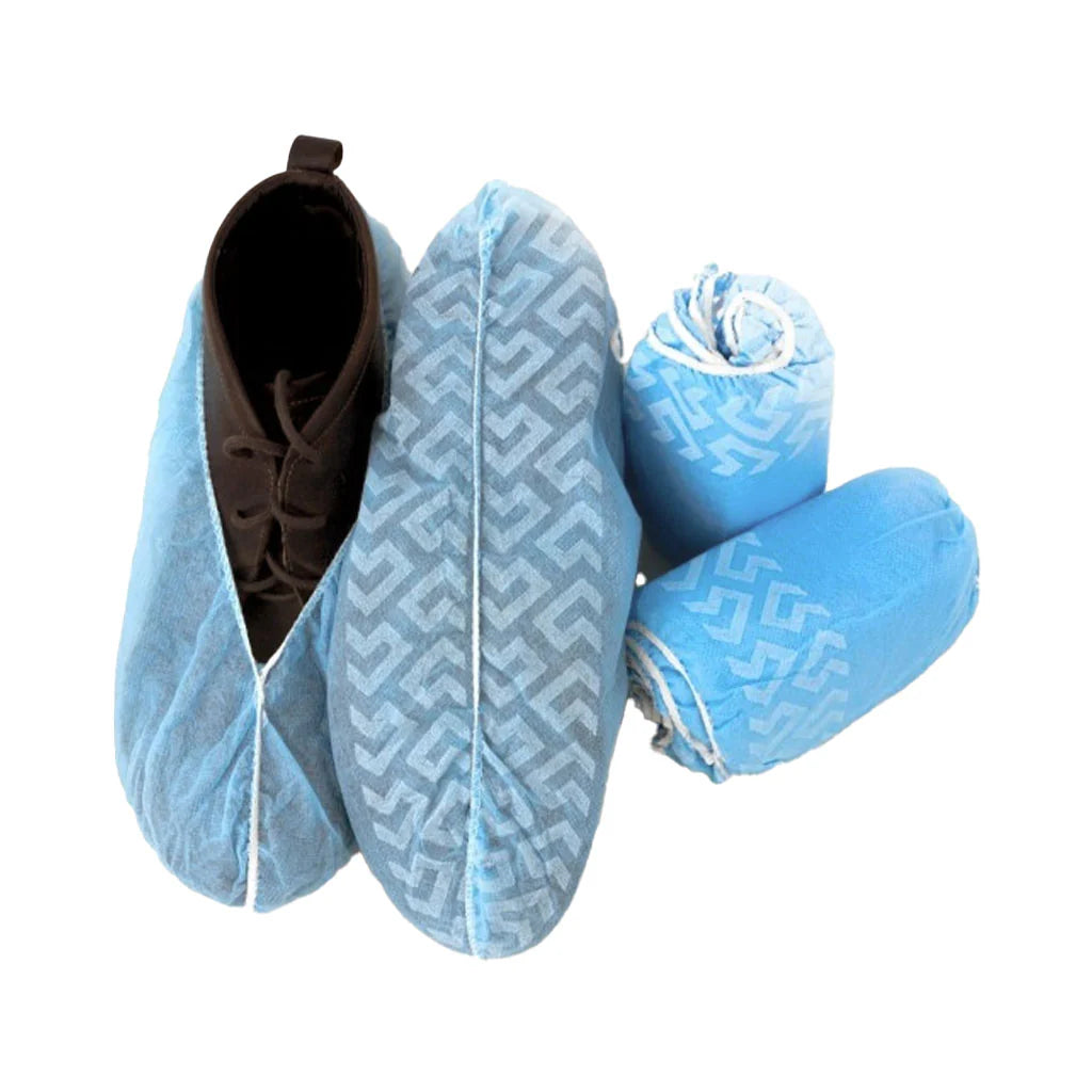 Skid Resistant Shoe Covers - Large / Blue / 3 Packs of 100