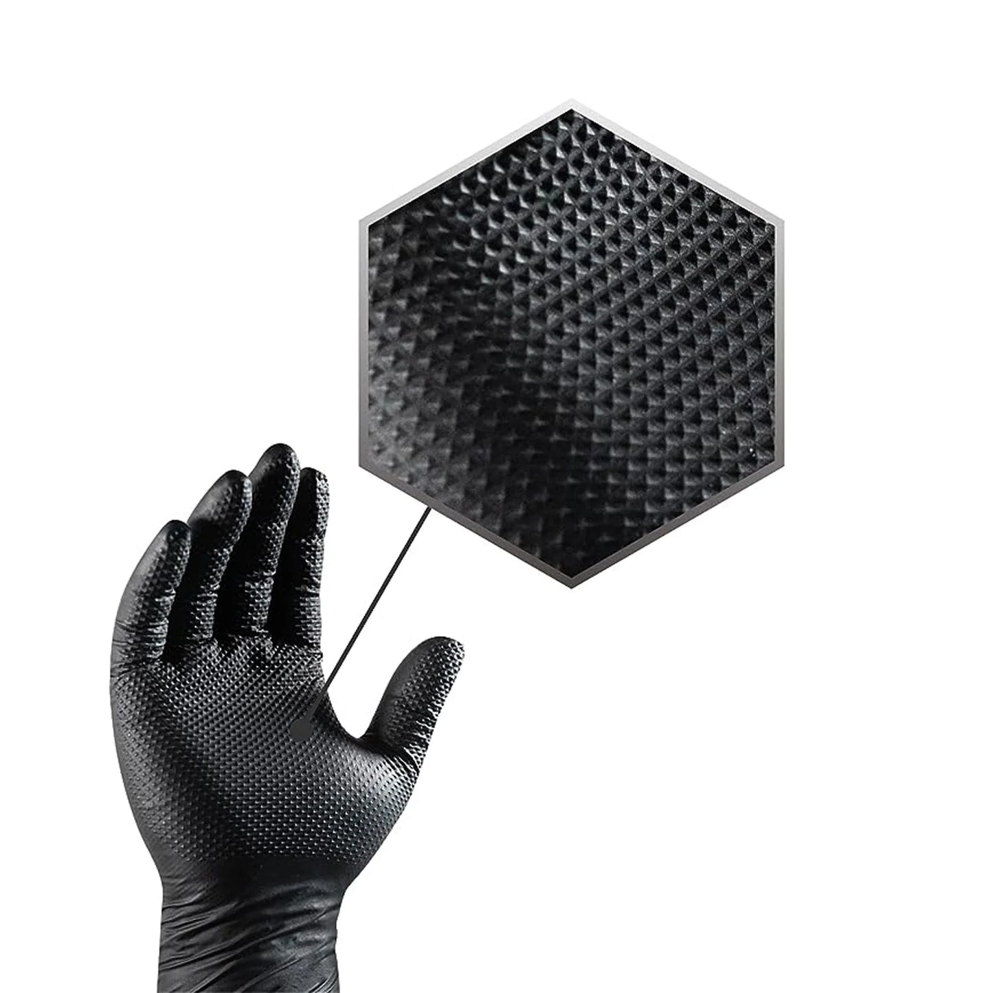 Precision Grip™ 8mil Nitrile Powder Free Gloves - X Large / Black / 10 Boxes of 100