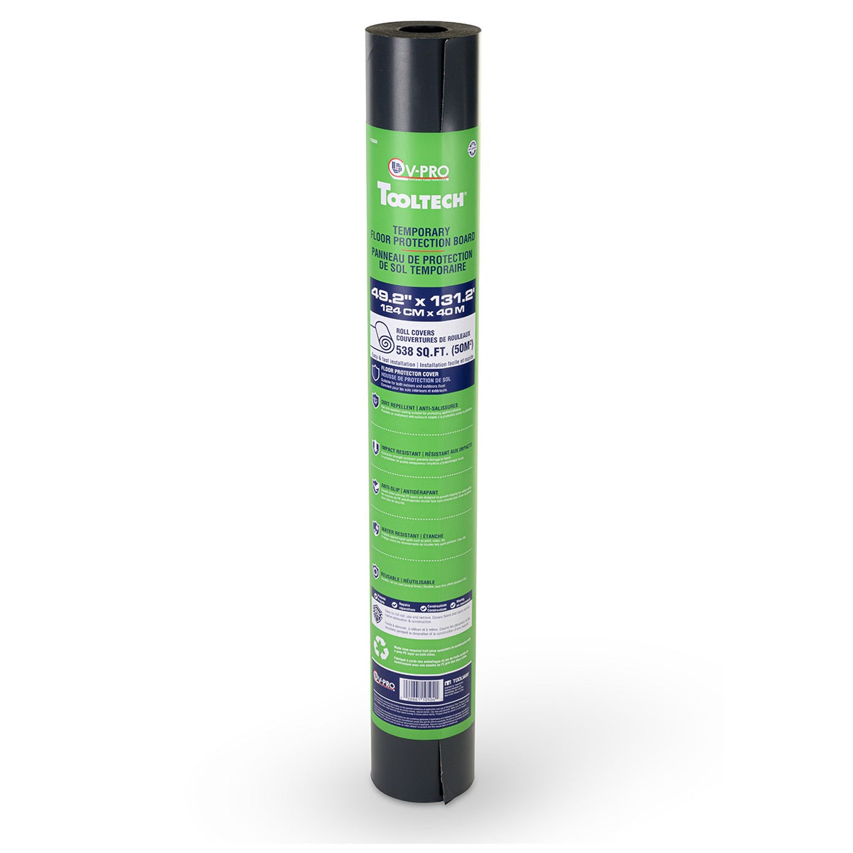 V-PRO Temporary Floor Protection Board 49.2in X 131.2ft (Covers 538 sq. ft.)