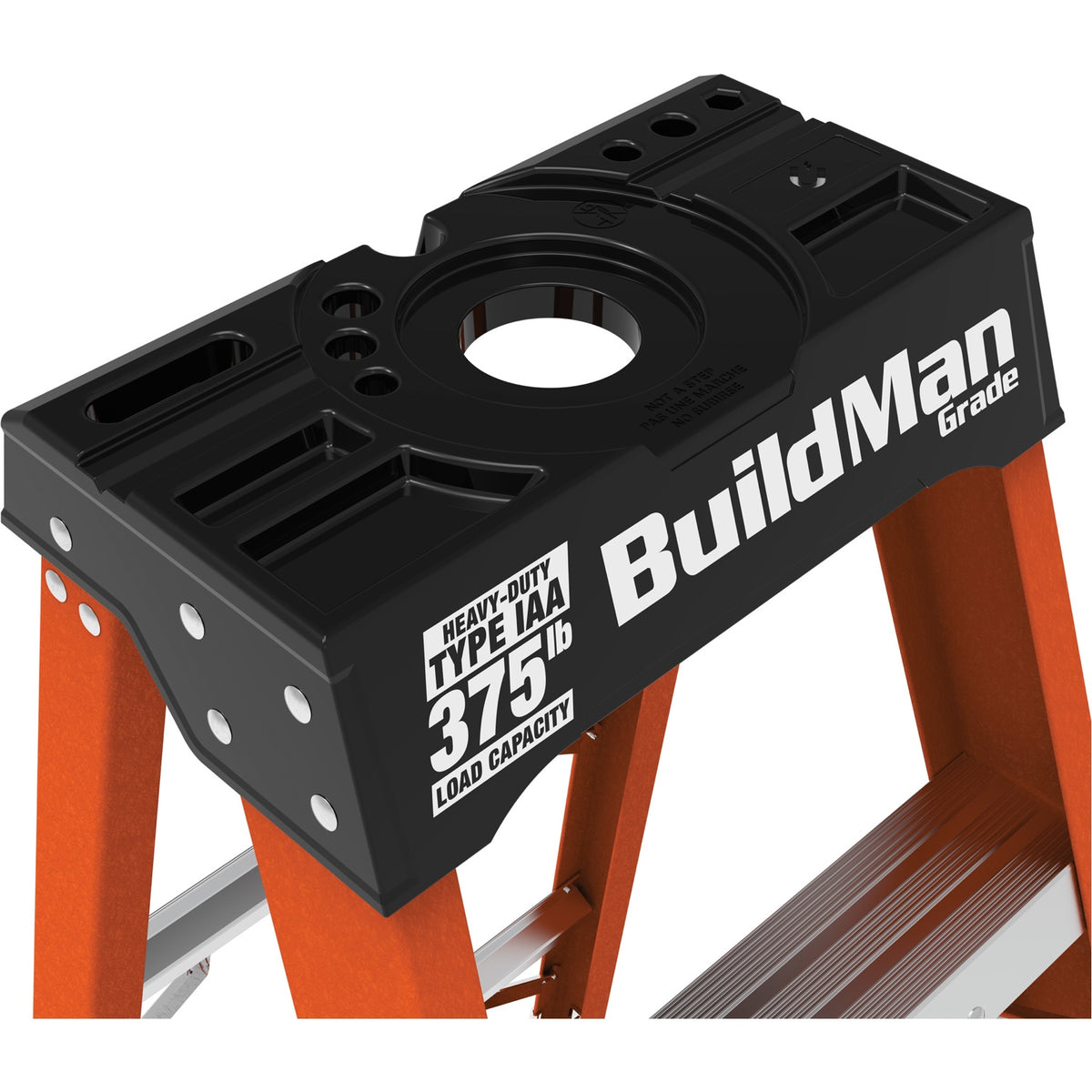 BuildMan shared 375 lb Type IAA tool tray detail