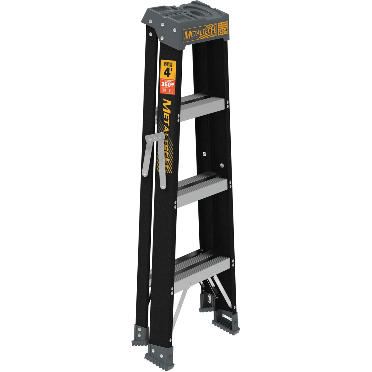 MetalTech Jobsite Series VD769 4 ft stepladder folded