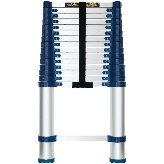 MetalTech VC252 E-LAD15T1 15.5 ft telescopic ladder collapsed compact storage