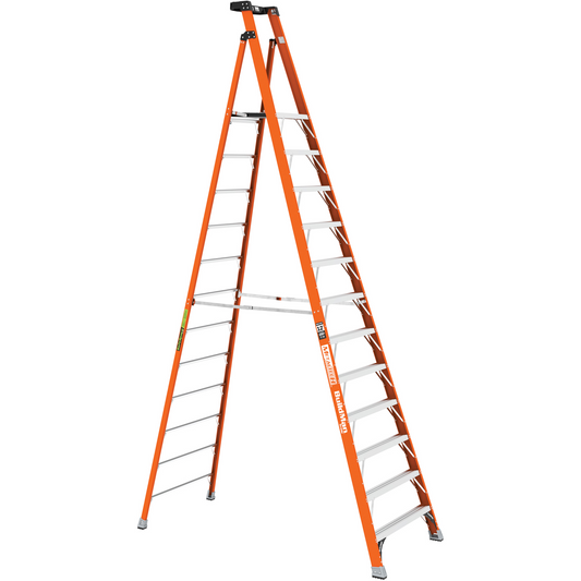 MetalTech BuildMan SafeSpace VD746 12 ft 300 lb platform ladder open