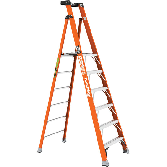 MetalTech SafeSpace VD743 6 ft 300 lb platform ladder open