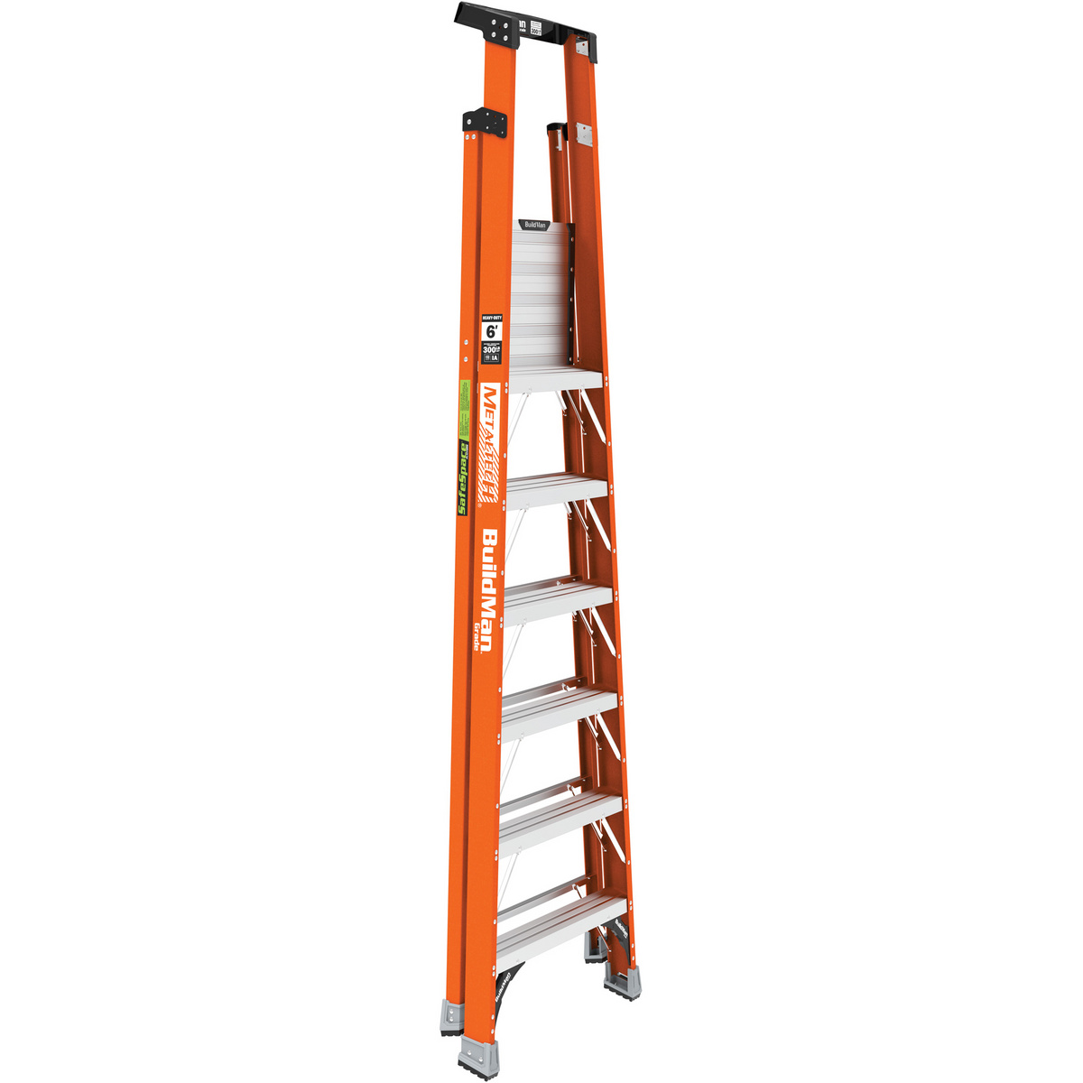 MetalTech SafeSpace VD743 6 ft platform ladder folded