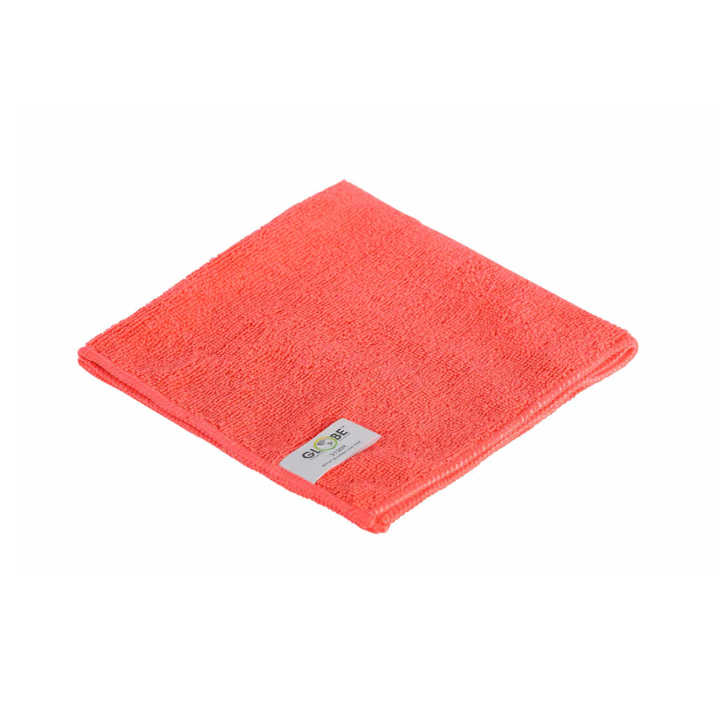 Microfiber Cloths / 240 GSM / 16"L X 16"W / Red / 20 Packs of 10