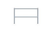 Custers HANDY 2-Rung End Guardrail Frame — 130 cm Wide; Custers manufacturer photo