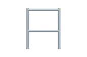 Custers HANDY 2-Rung End Guardrail Frame — 70 cm Narrow; Custers manufacturer photo