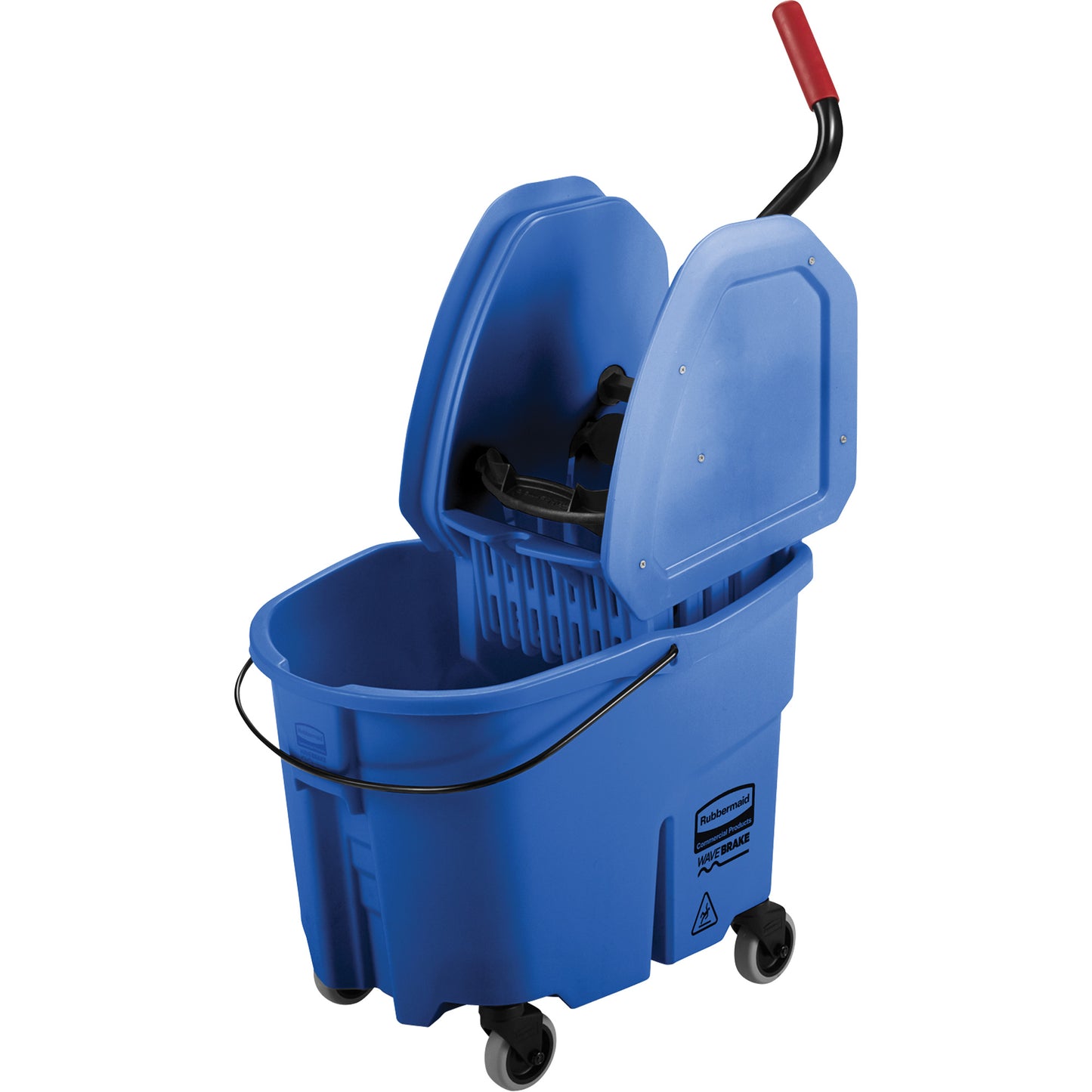 RUBBERMAID WaveBrake® Mop Bucket & Wringer Combo Pack, Down Press, 8.75 US Gal.(35 Quart), Blue