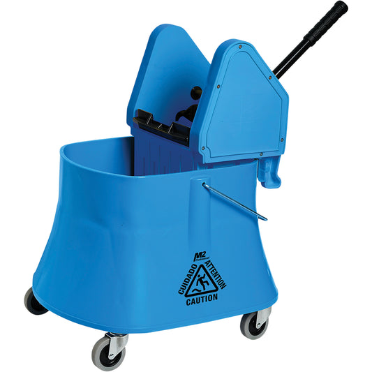 M2 PROFESSIONAL Champ™ Bucket & Wringer Combo, Down Press, 7.5 US Gal. (30 Quarts), Blue