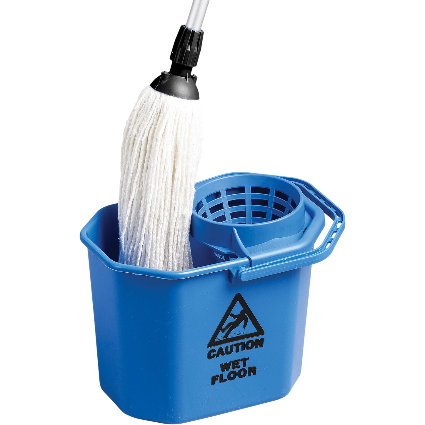 M2 PROFESSIONAL Heavy-Duty Mop Cone Pail, Strainer, 3 US Gal. (12 Quart), Blue