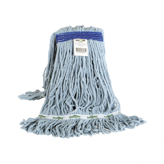 Syn-Pro® Synthetic Narrow Band Wet Blue Looped End Mop - 16 Oz / Blue / Case of 12