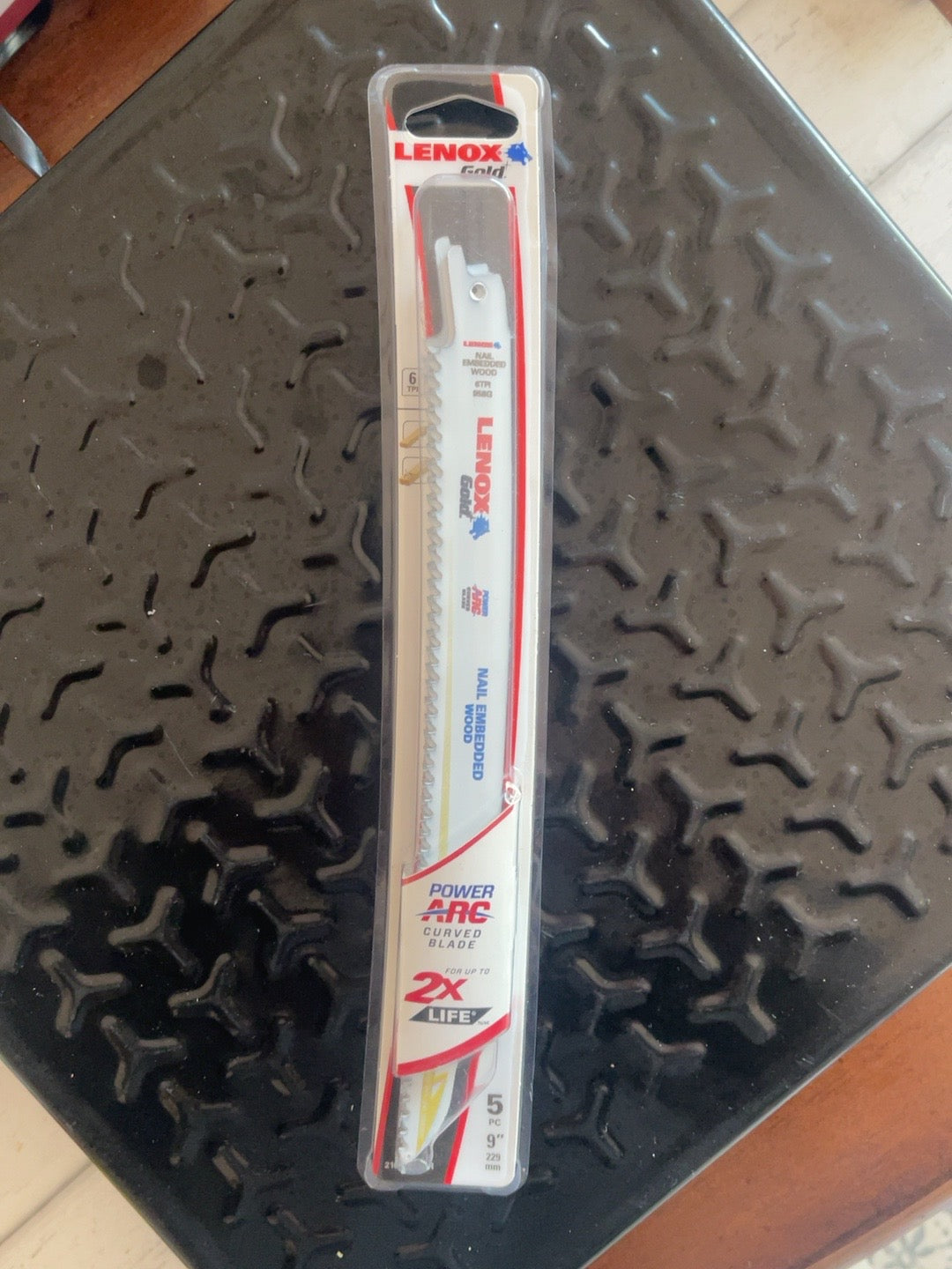 Lenox Gold Power Arc 9 inch nail embedded wood reciprocating saw blade 5 pack