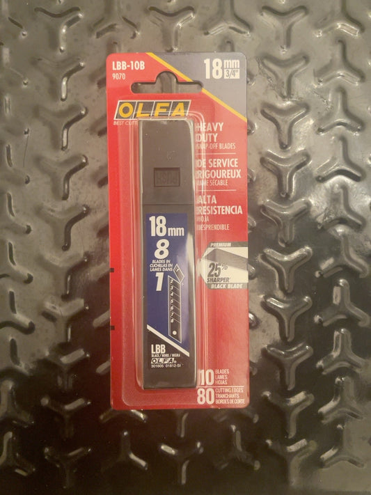 Actual OLFA LBB-10B front 10 blade package