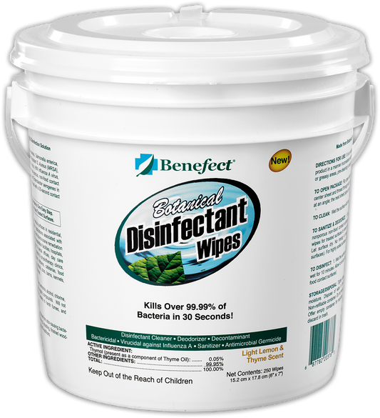 Benefect Botanical Disinfectant Wipes Pail (250 count)