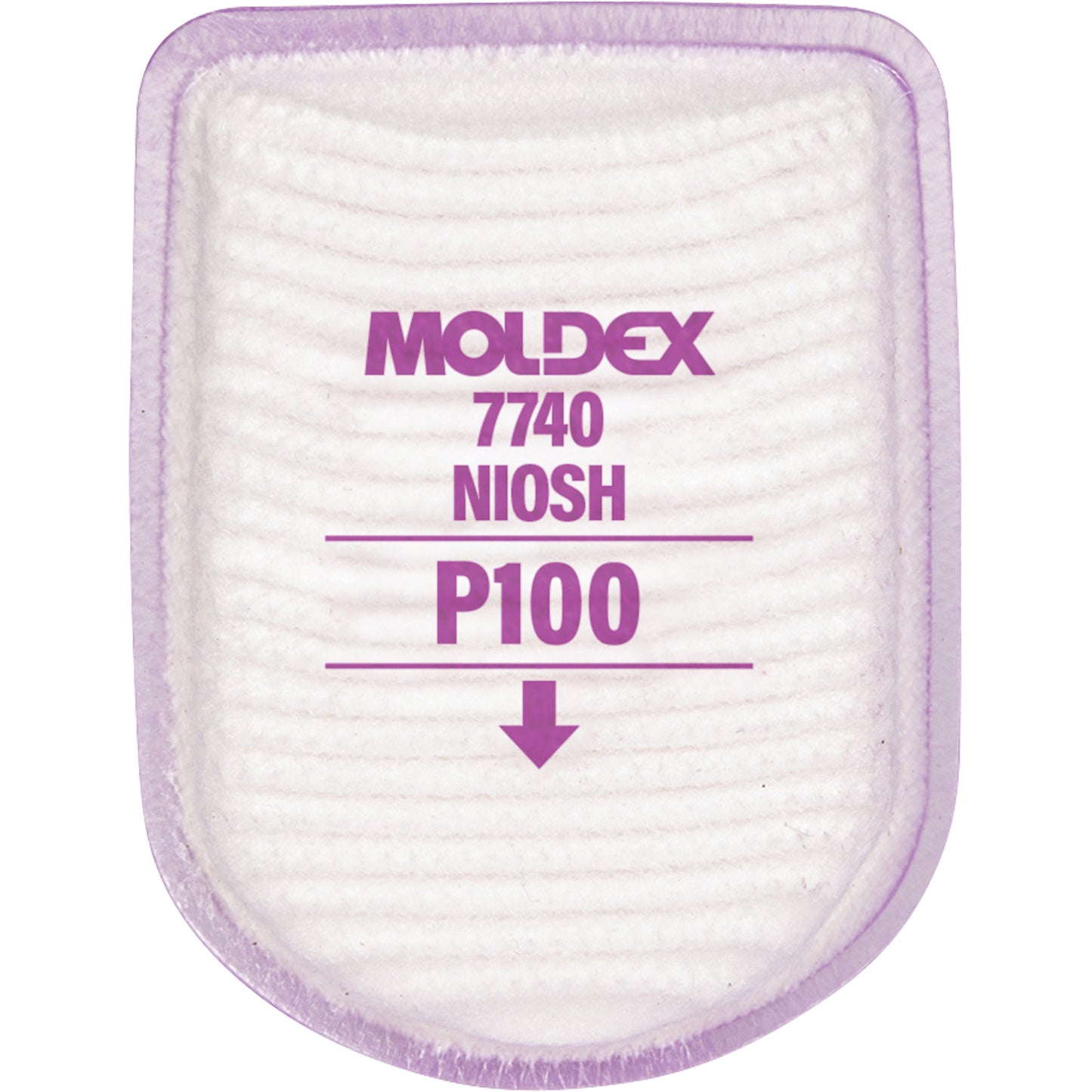 MOLDEX Semi-Rectangular Respirator Filter, Particulate Filter, P100 Filter (Pack of 2)