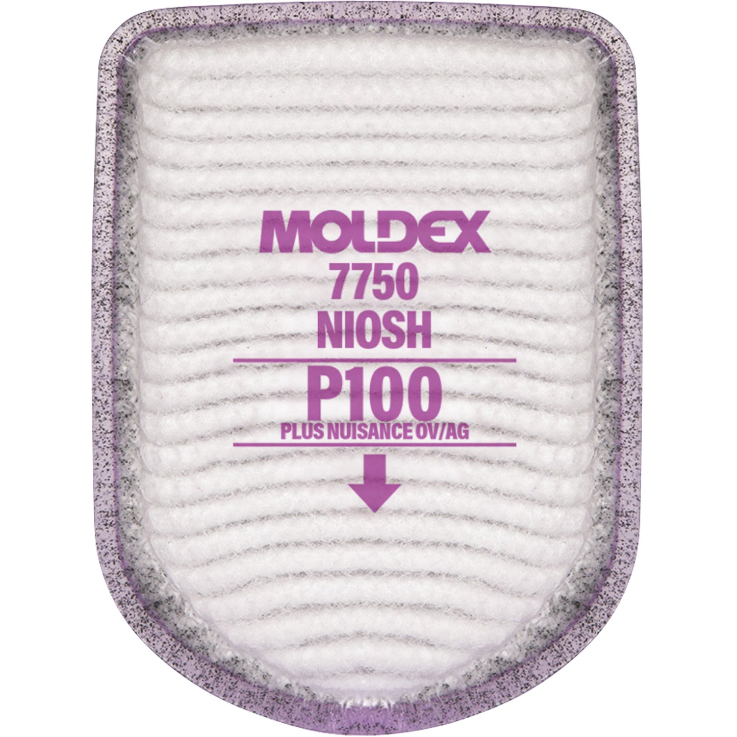 MOLDEX Semi-Rectangular Respirator Filter, Particulate Filter with Nuisance Vapour Relief, Organic Vapour/Acid Gas/P100 (Pack of 2)