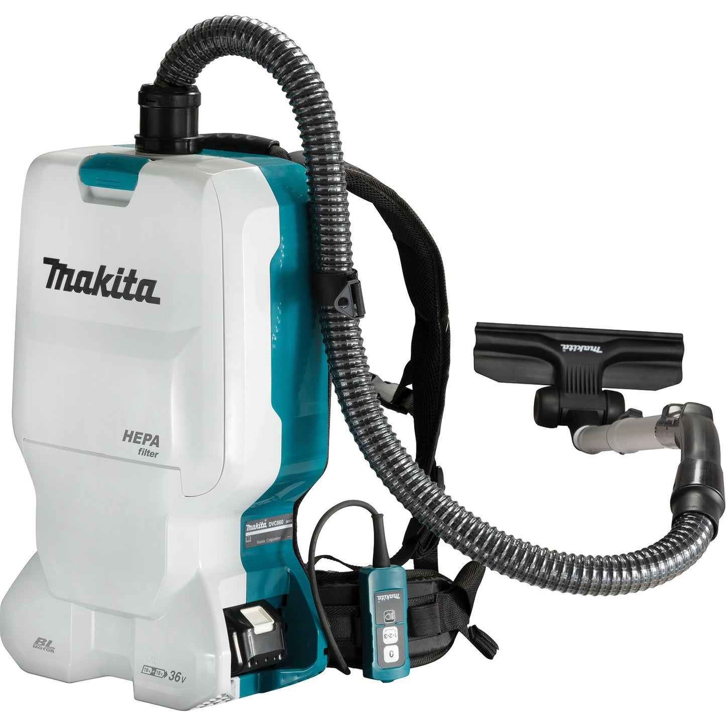 MAKITA LXT Cordless Backpack Vacuum Cleaner, 1.58 US Gal. (6 Litres) DVC660PT2