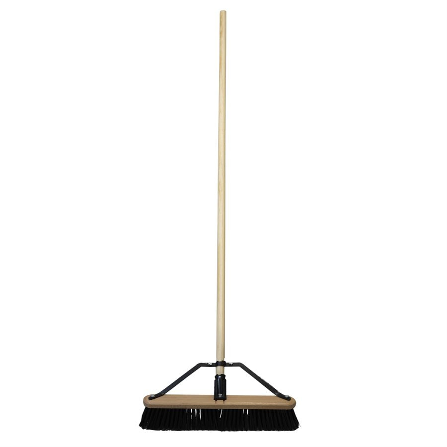 Push Broom 18" Indoor/Outdoor with Brace - Hard Bristle