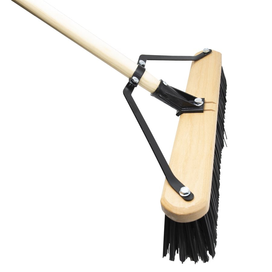 Push Broom 18" Indoor/Outdoor with Brace - Hard Bristle