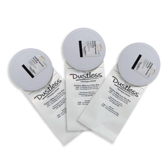 Dustless Disposable HEPA Filter Bag, 3-Pack