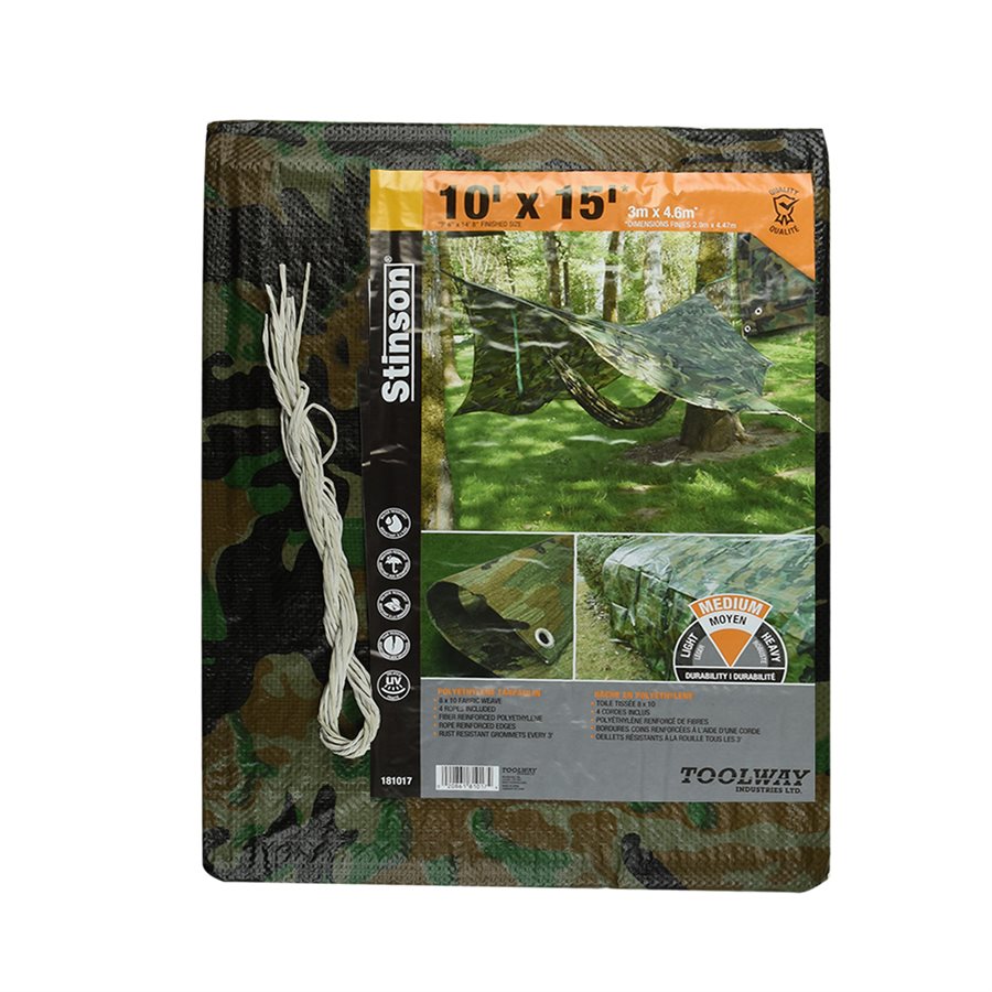 Tarpaulin 10 ft. X 15 ft. Camoflauge