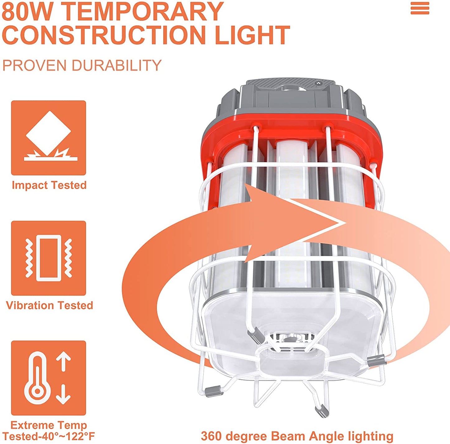 ARCLIGHT - LED Heavy Duty 360 Degree Construction Light - 125W