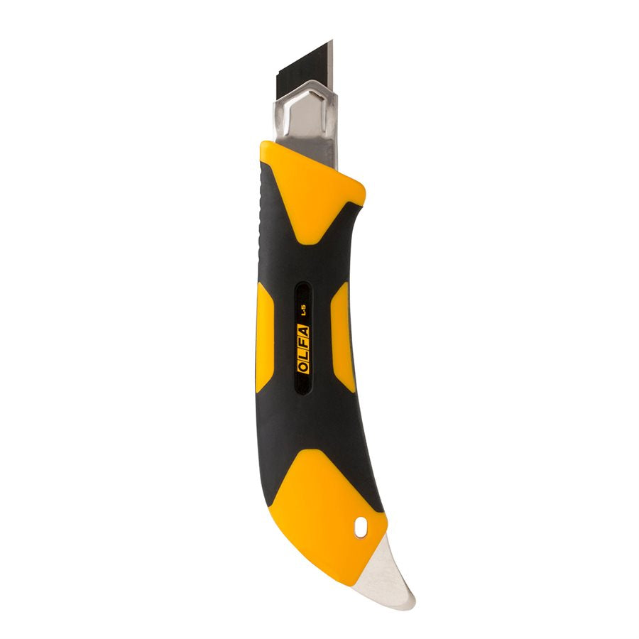 Utility Knife 18mm Fibreglass with Rubber Grip & Ratchet Lock L-5