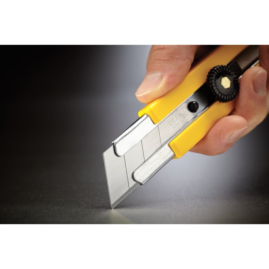 Utility Knife 25mm Heavy Duty with Rubber Handle & Ratchet Lock H-1